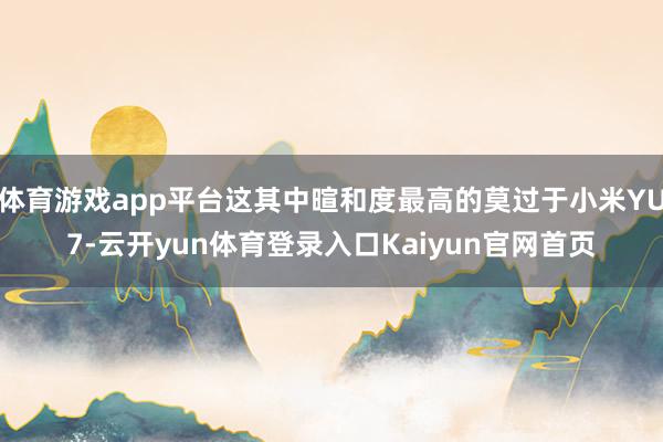 体育游戏app平台这其中暄和度最高的莫过于小米YU7-云开yun体育登录入口Kaiyun官网首页