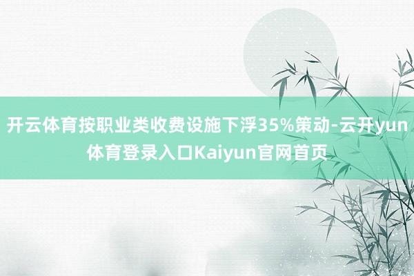 开云体育按职业类收费设施下浮35%策动-云开yun体育登录入口Kaiyun官网首页