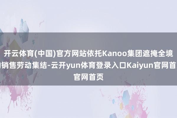 开云体育(中国)官方网站依托Kanoo集团遮掩全境的销售劳动集结-云开yun体育登录入口Kaiyun官网首页
