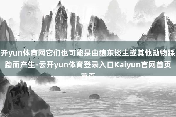 开yun体育网它们也可能是由猿东谈主或其他动物踩踏而产生-云开yun体育登录入口Kaiyun官网首页