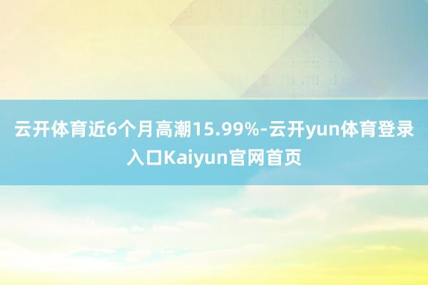 云开体育近6个月高潮15.99%-云开yun体育登录入口Kaiyun官网首页