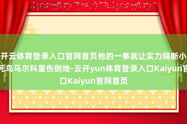 开云体育登录入口官网首页他的一拳就让实力隔断小觑的不死鸟马尔科重伤倒地-云开yun体育登录入口Kaiyun官网首页
