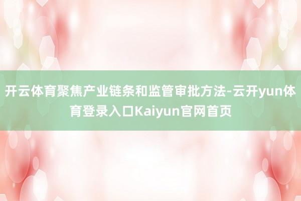 开云体育聚焦产业链条和监管审批方法-云开yun体育登录入口Kaiyun官网首页