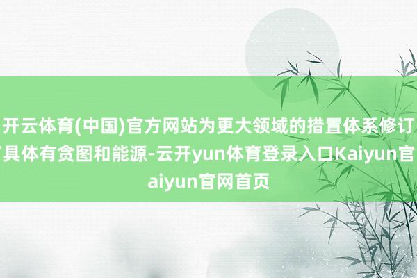 开云体育(中国)官方网站为更大领域的措置体系修订孝顺了具体有贪图和能源-云开yun体育登录入口Kaiyun官网首页