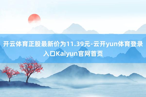开云体育正股最新价为11.39元-云开yun体育登录入口Kaiyun官网首页